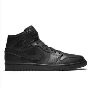 JORDAN 1 MID TRIPLE BLACK